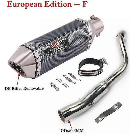Sistema Completo De Escape Para Motocicleta, Silenciador De Tubo De Enlace Medio Modificado, Extrable, Db Killer, Para Honda Cb600f Hornet 600, Cb600( European Edition-F) (1/5)
