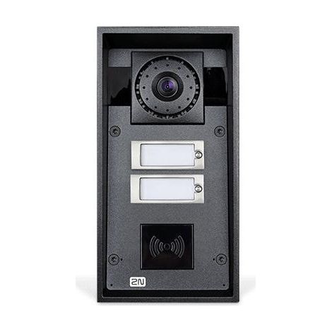 Interphone vidéo 2n IP Force gris 2 boutons 10 watts