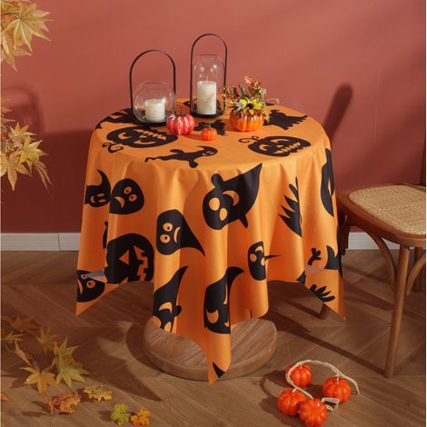 Halloween-Dekorationstischdecken im Großhandel, festliche Atmosphäre, Kürbisgeist, Esstisch-, Couchtischdekoration, Tischdeckenhersteller (1/4)