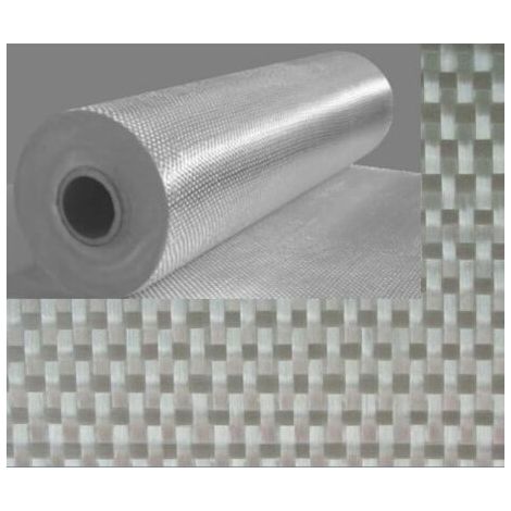 Rouleau de tissu de verre roving taffetas 300 g/m² pour stratification polyester, vinylester et époxy (90m²)