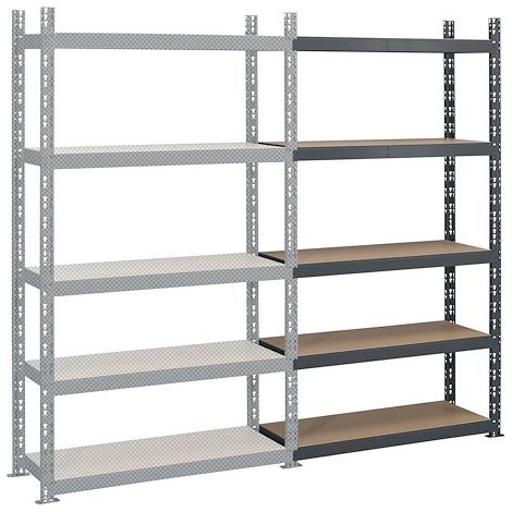 Rayonnage industriel - Elément suivant H 200 x L 130 cm x P 40 cm - Maxiburo