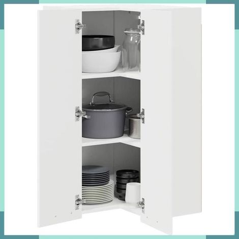 Armoire suspendue - 884370 - Blanc - Bois d'ingénierie - 57 x 57 x 100 cm (1/5)