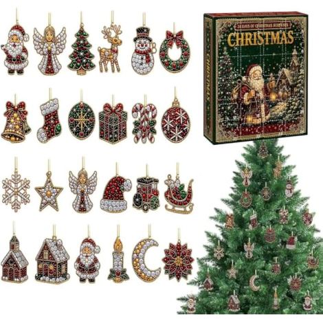Calendrier de l'Avent Countdown de Noël Pendentif Décoratif en Acrylique 2D (1/5)