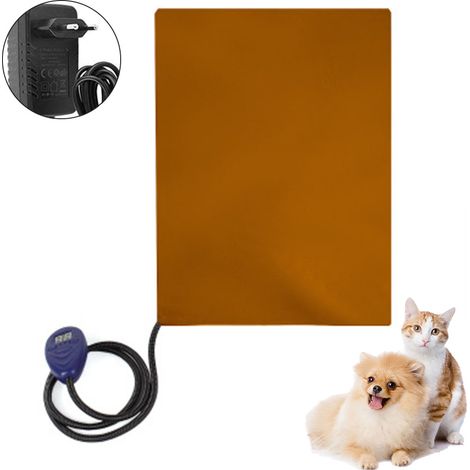 Tapis Chauffant Pour Animaux - Régulation Température 25-55 °C - Minuterie 2 à 24 H - Étanche PVC - 30 x 40 cm - 15 W - 1 Unité (1/5)
