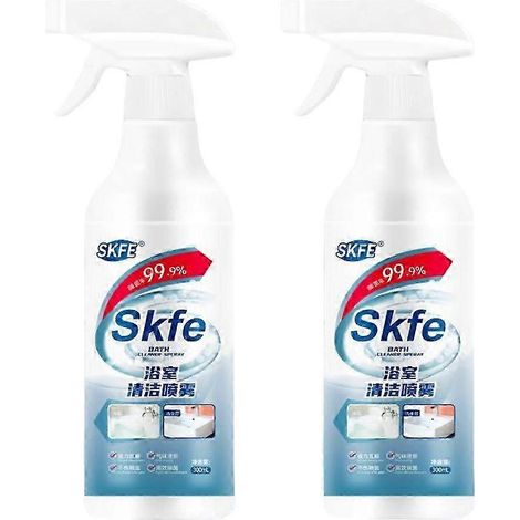 Spray nettoyant pour salle de bain Skfe, nettoyant pour taches tenaces - Format : 2 flacons (1/4)