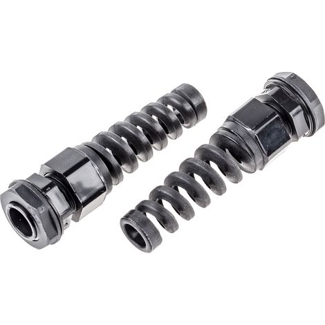 Presse-étoupe PG9 en Nylon 66 pour câble de 4mm à 8mm, avec contre-écrous, IP68 ( Prix pour Paquet de 10 )