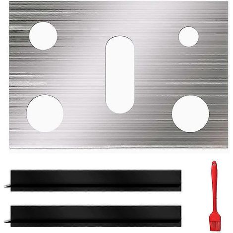 Couvercle de cuisinière protecteurs de dessus de cuisinière pour cuisinière à gaz, couvercles de brûleur de cuisinière à gaz réutilisables (argent 0,2 mm) (1/5)