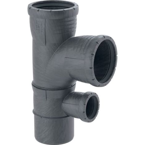 Geberit silencieux Pro 393456141 DN 90/90/50, 87,5 °, rayon intérieur, haute isolation phonique (1/3)