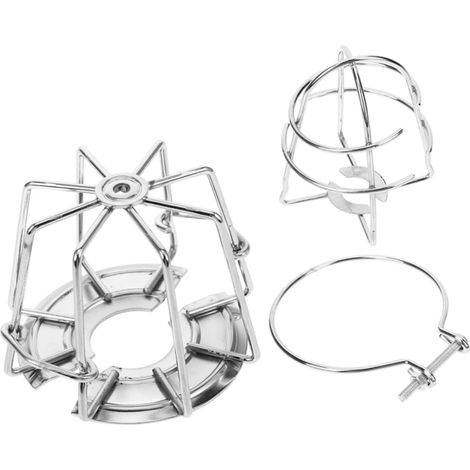 Cage de Protection pour Gicleur D'incendie 2 Pcs en Fer Argenté Tête de Gicleur 1/2 Pouce, Installation Facile et Maintien Sûr, Protection Complète (1/5)
