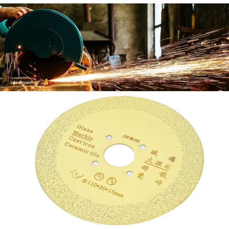 Disque de coupe et de meulage diamanté pour fonte, fibre de verre et marbre, 110 x 20 x 15 mm (1/5)