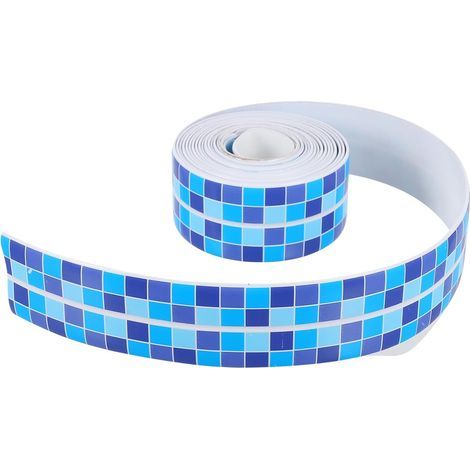 Ruban adhésif étanche bleu 3,8 x 320 cm, autocollant décoratif flexible et anti-fuite pour éviers et coins de murs, pour cuisine et salle de bain (1/5)