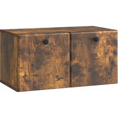 Mueble de TV de pared 59,5 x 31 x 30 cm Roble Ahumado