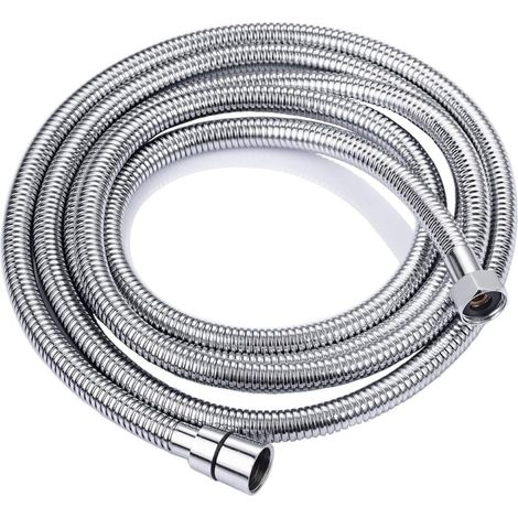 Flexible de Douche 3m en Acier Inoxydable Anti Torsion, Tuyau de Douche Raccord Standard G 1/2 Universel, Accessoires Salle de Bains Adaptable à Toutes les Douchettes (1/5)