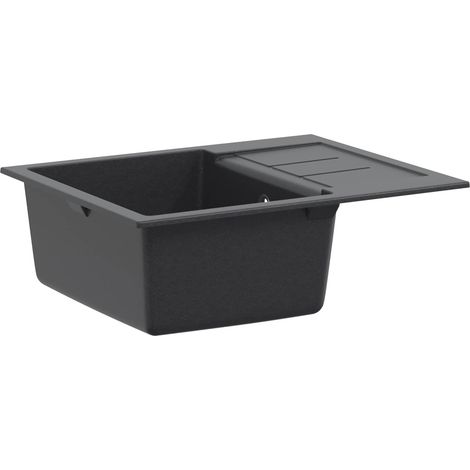 Lavello cucina una vasca Granito 62 x 50 x 20 cm Grafite vidaXL