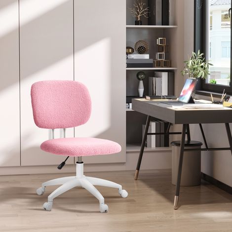 Chaise de bureau pivotante. réglable en hauteur. 48 cm x 53 cm x 80-90 cm. rose
