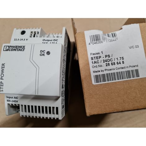 Alimentation, Phoenix Contact 24V DC 1,75A , STEP-PS , 2868648