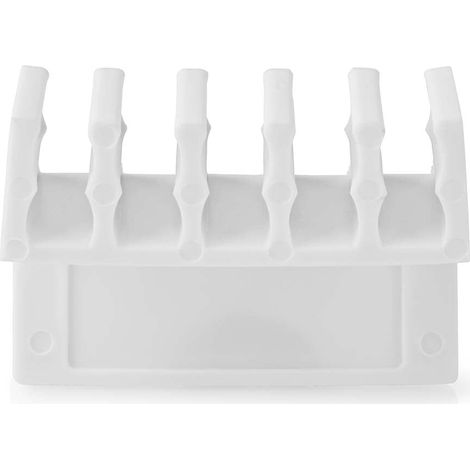 Gestion de cables abrazadera para cables haga clic y listo 2 uds numero de ranuras 5 discos grosor maximo del cable 71 mm polipropileno blanco