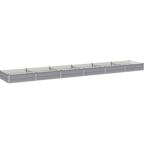 Letto rialzato da giardino Grigio 480 x 80 x 24 cm vidaXL