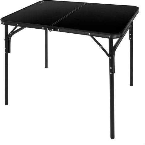 Table Pliante, 90X60X70 cm, Butées Antidérapantes, Plateau en MDF, Structure en Aluminium, Système de Nivellement Intégré, Supporte 30 kg, Poids Léger, Tables Pliantes, Camping, Plage (63054) (1/5)