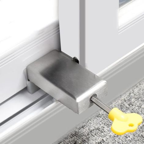 Butée de verrouillage de porte/fenêtre coulissante épaisse et réglable, antivol, sécurité
