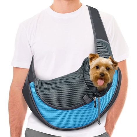 1 sac de transport pour animaux de compagnie, maille respirante, fermeture éclair antidérapante, dimensions 39x25 cm, idéal voyage (1/5)