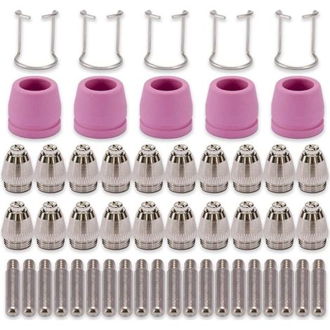 Kit de accesorios y puntas de antorcha para cortadora de plasma AG60-55WSD-60 (50 unidades)