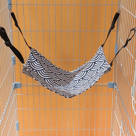 Hamac suspendu pour chat, hamac réglable à suspension universelle quatre saisons, nid de chat, hamac pour chat (éventail bleu),S