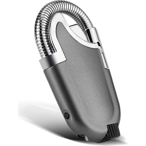 Briquet flexible rechargeable au butane avec corps en métal pour la cuisine, le barbecue et le camping. (1/4)