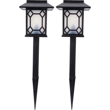 2 einzigartige wasserdichte LED-Solar-Gartenleuchten