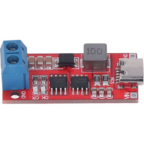Chargeur de batterie 3S avec module élévateur USB-C, carte PCB convertisseur boost DC 3-6V 4A pour charge rapide (1/5)