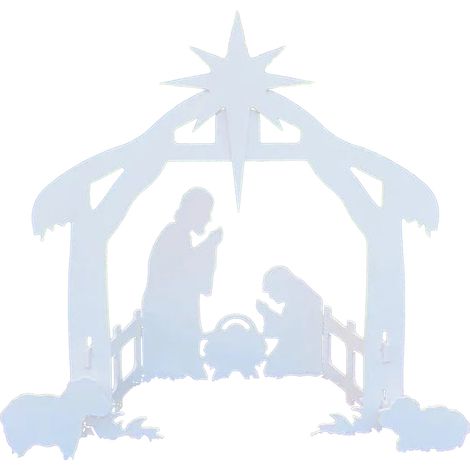Ensemble de silhouettes de la nativité, taille S, PP, étanche, assemblage Simple, scène extérieure pour décoration de jardin de noël et d'arrière-cour (1/5)