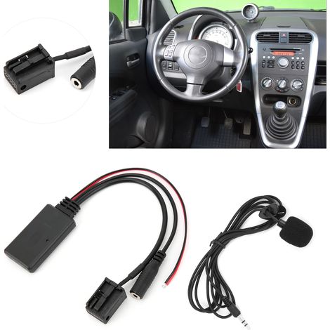 Accessoires auto : câble audio AUX, adaptateur microphone Bluetooth 5.0 pour port audio arrière Opel 12 broches (n° 39) (1/5)