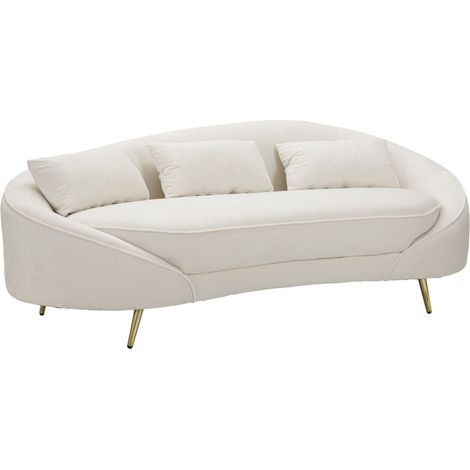 DIVANO 3 POSTI OSLO C/CUSCINI CREMA CM 185X84X68 (1/5)