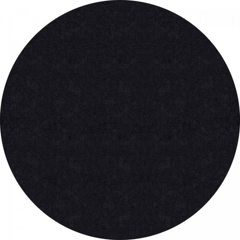 Tapis LYN10 LAVABLE 30°C Ø160cm Noir, tapis shaggy uni à longs poils (1/4)