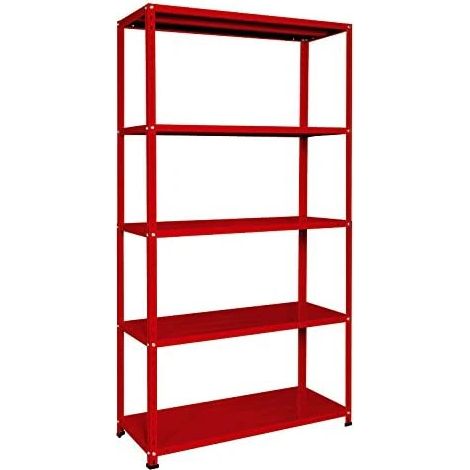 Scaffale Prometal sekurkit rosso 186 x 100 x 40 cm
