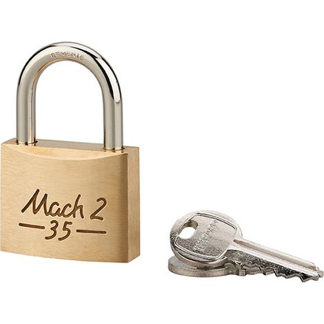 Lucchetto MACH 2 35 mm, corpo in acciaio, arco in acciaio inox, 2 chiavi – THIRARD (1/2)