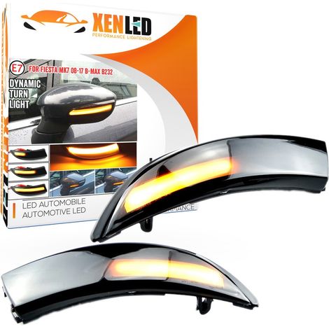 Répétiteurs Rétro LED Dynamique Défilant Fumé FORD Fiesta 2011 - 2018 - Clignotant - Homologué ECE (1/5)