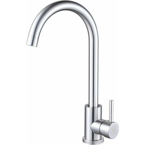 Stainless Steel Kitchen Faucet - 360° Swivel - Kitchen Sink Faucet - Single Lever Kitchen Sink Faucet - Matte (1/5)