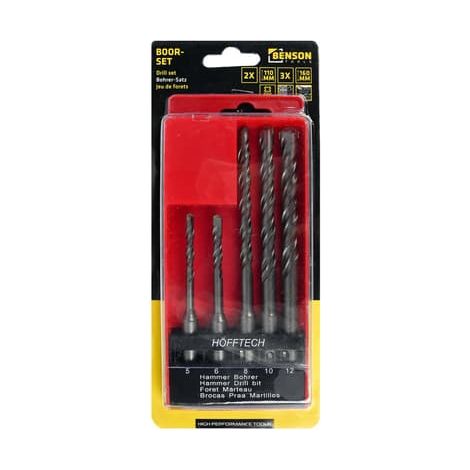 Coffret de forets SDS+ 5 pièces pour béton (1/2)