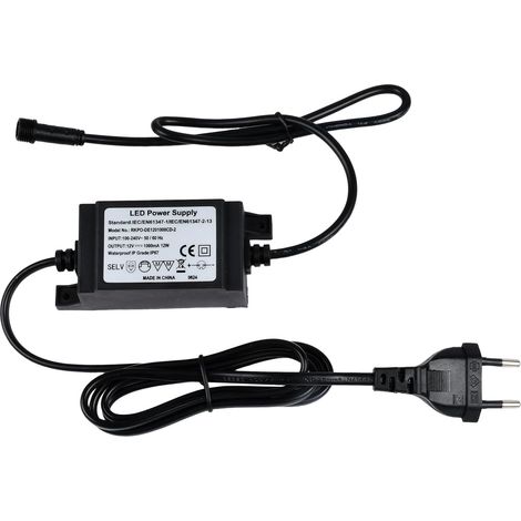 IP67 imperméable à l'eau 12W transformateur LED Light Driver alimentation DC 12V extérieur LED Light adaptateur d'alimentation (1/5)