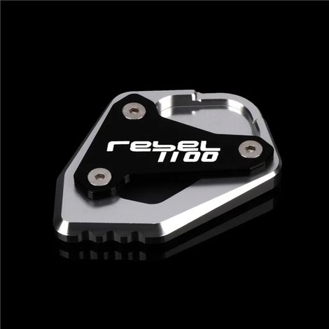 (Argent) Béquille latérale de moto CNC, extension de support, plaque de renfort compatible avec HONDA REBEL CMX1100 CM1100 CMX 1100 2020-2022 maxpower (1/4)