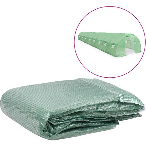 Greenhouse Replacement Cover (36 m²) 300x1200x200 cm Green vidaXL