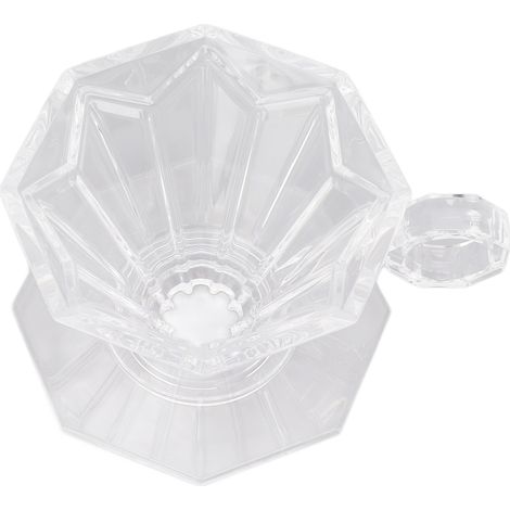 Filtre à café conique octogonal en résine, réutilisable et sans papier, avec poignée, pour cafetière à filtre V60 transparent. (1/5)