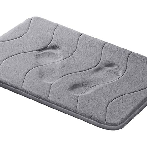 Tapis De Bain - Mousse À Mémoire De Forme - Antidérapant Avec Dos En Pvc - Absorbant - Pour Salle De Bain Sol Carrelé Ou Parquet - 1 Pièce (1/4)