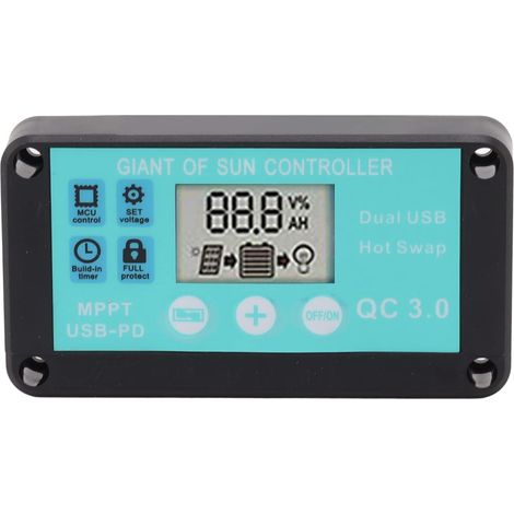 Contrôleur de Solaire MPPT 24V Rapide avec Affichage, Multiple Intelligent pour UBS 12V Auto-adaption, USB-PD, QC3.0, Spécifications Techniques Energy (10A) (1/5)