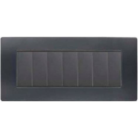 Placca in tecnopolimero, antracite nea, 7 moduli nea flexa urmet 11807.an