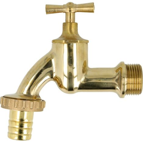 Robinet de purge 3/4’’ poli-brillant avec raccord pour flexible