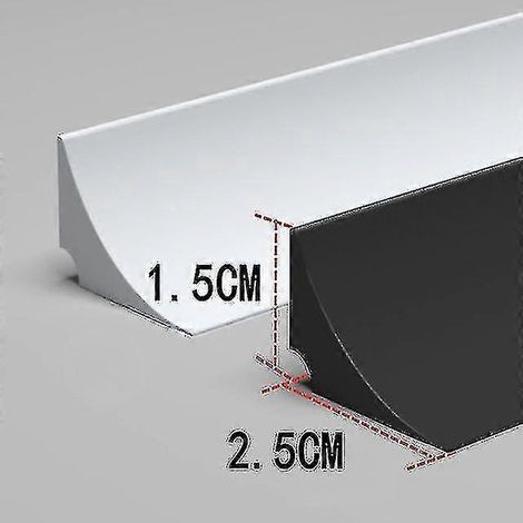 Bande d'étanchéité en silicone flexible de 3 m pour comptoir de cuisine, salle de bain et douche, avec séparation sèche et humide.-80cm-black (1/3)