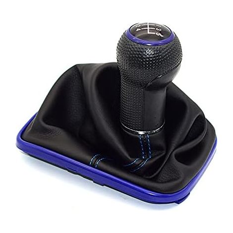 Pomello del cambio da 23 mm, cuffia del cambio, compatibile con VW Golf 4 IV MK4 GTI R32 Bo-ra Je-tta - 5 velocità, blu (1/5)