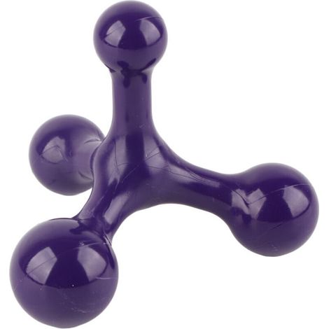 Massageur Dorsal à 4 Boules, Outil de Massage Profond pour Cou et Jambes, Relaxant, Violet (1/5)